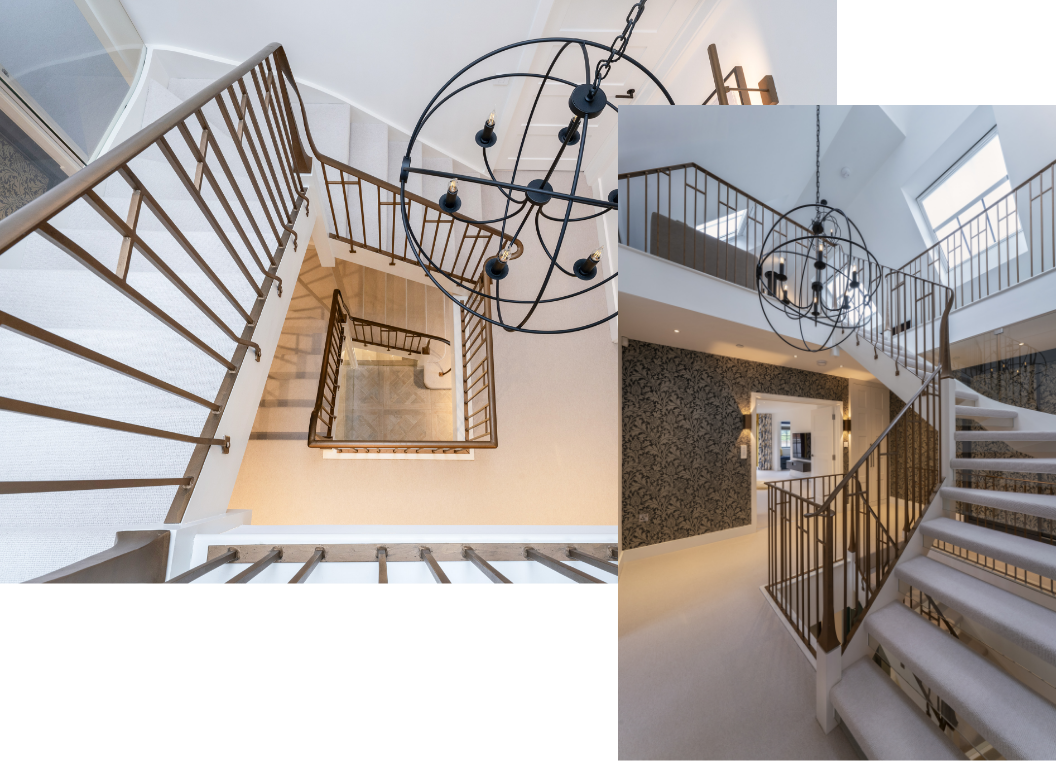 Two images of staircase