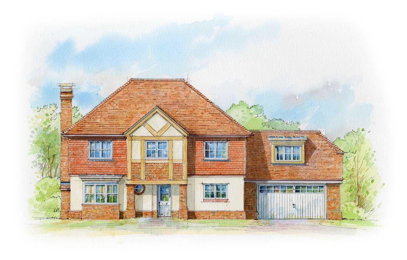 Watercolour image of house