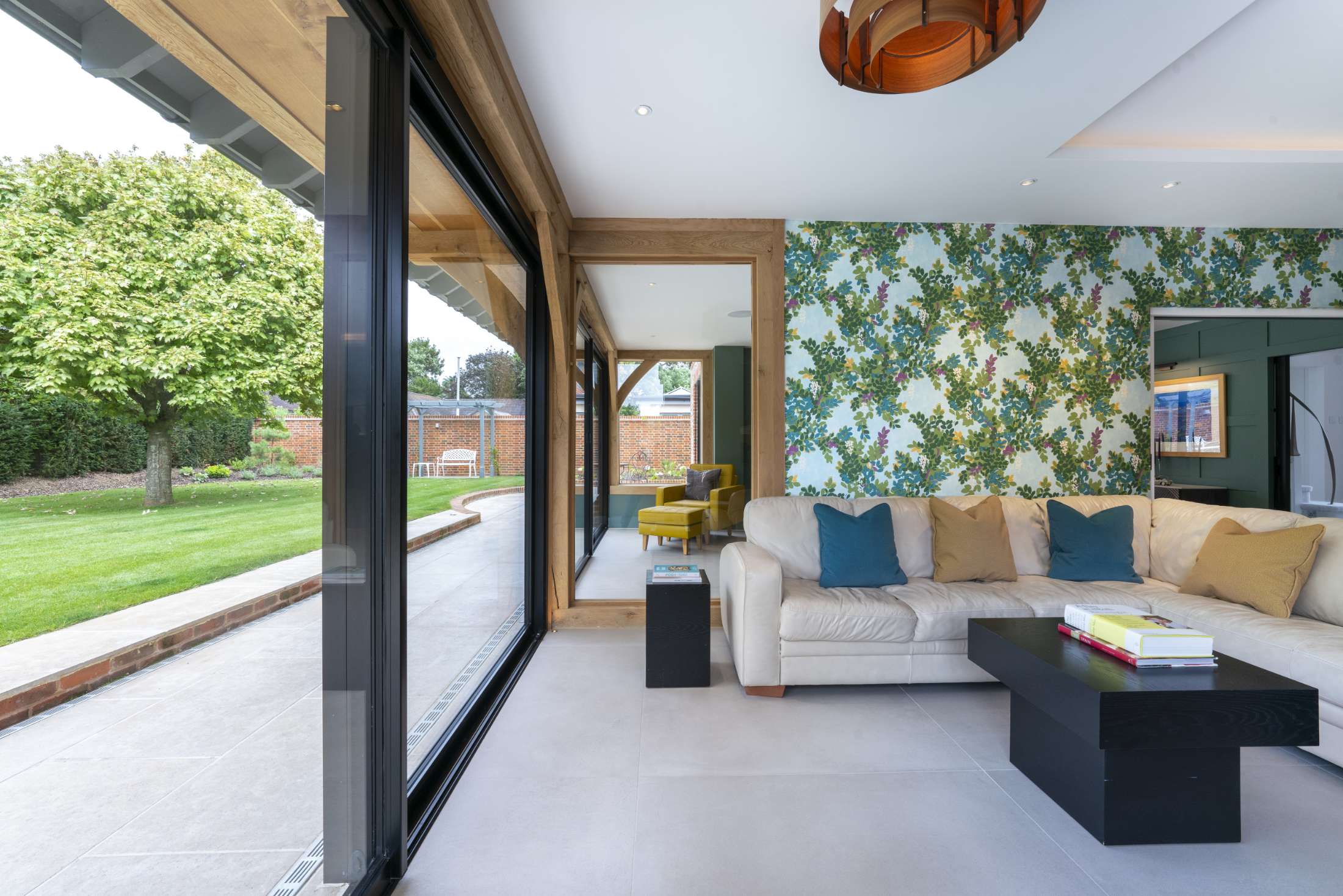 Interior of Skyfall development showing lounge area with sofa